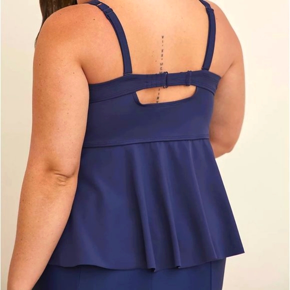 ❤️NWT VINTAGE TORRID SWIM TOP PEPLUM UNDERWIRE LIGHTLY LINED TANKINI Cup (D/DD) - Picture 2 of 14